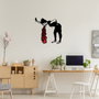 Wallity Banksy 12 Escultura de Pared Metálica Negro y Rojo